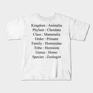 Zoologist taxonomy Kids T-Shirt